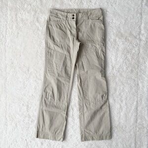 MEC Woman Tan Organic Cotton Twill Straight Cargo Pants US6 Gorpcore Hiking